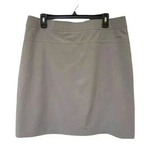 Eddie Bauer Women's Light Gray Poly/Spandex Rainier Pull On Skort w Pockets